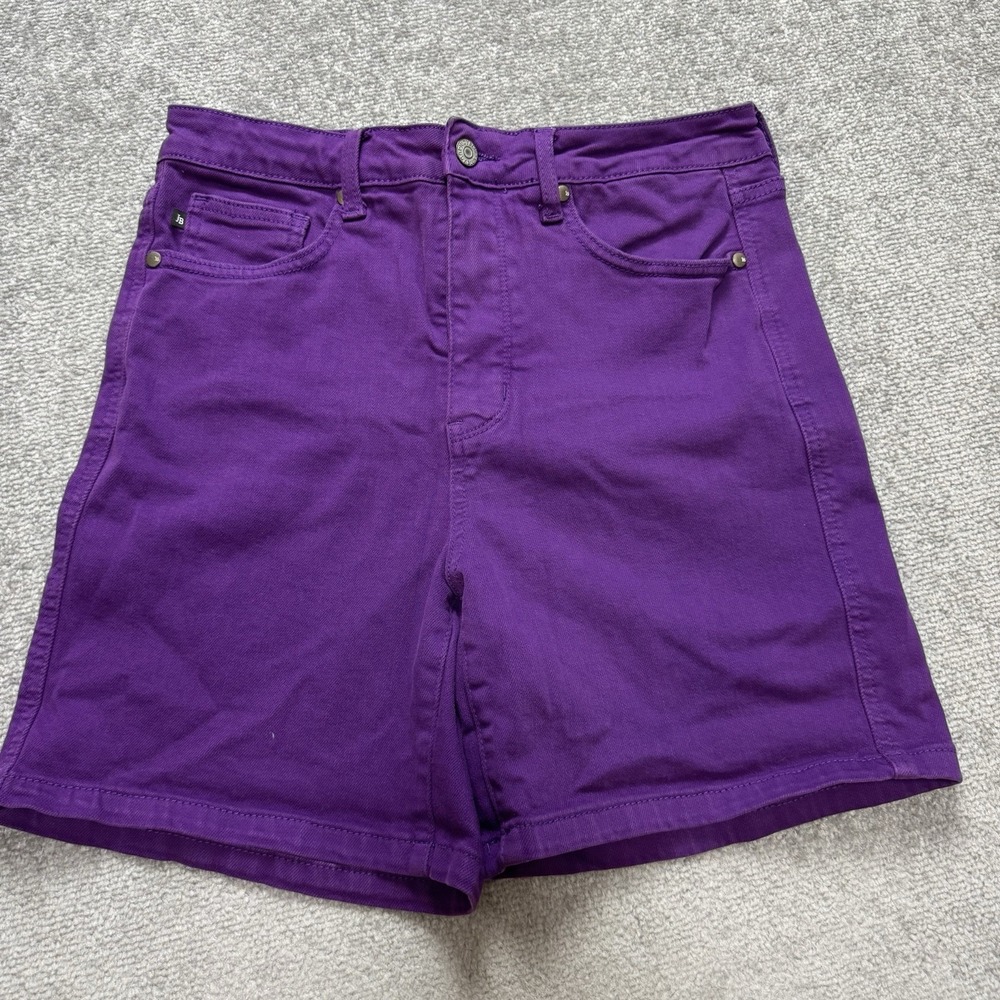 Judy Blue Women's Large Shorts Purple Denim Solid